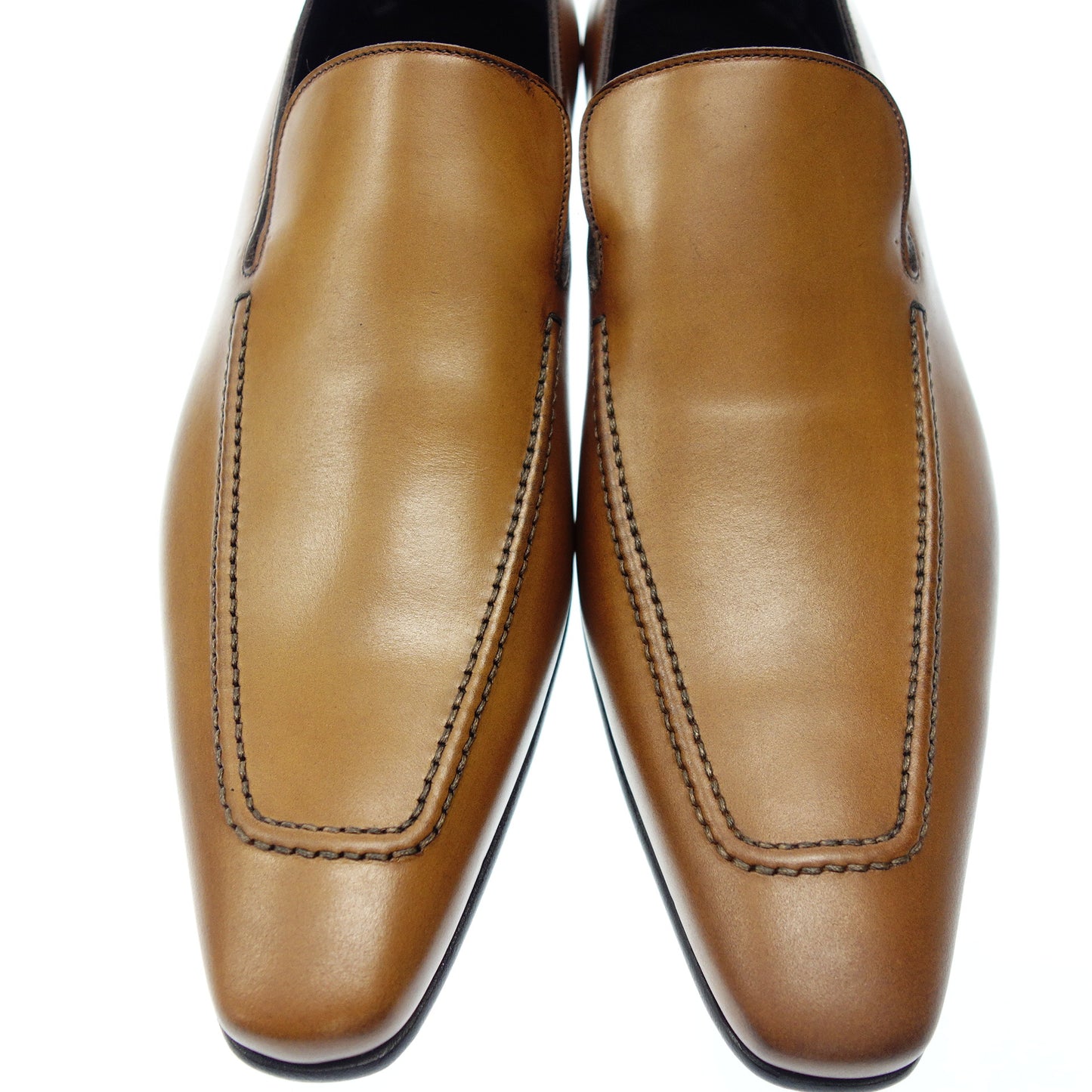 像全新一样 ◆ Dolce &amp; Gabbana 皮革乐福鞋 男士套穿 6.5 棕色 DOLCE&amp;GABBANA [AFD2] 