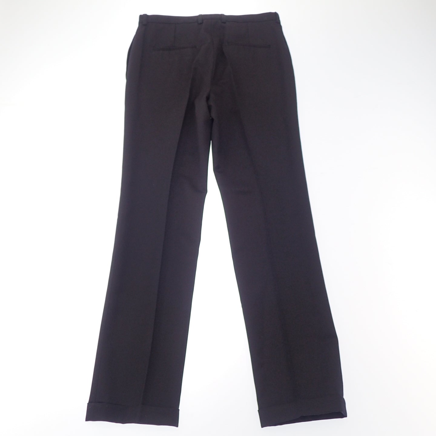 Good condition◆Hermes wool slacks pants Serie button ladies black 36 HERMES [AFB49] 