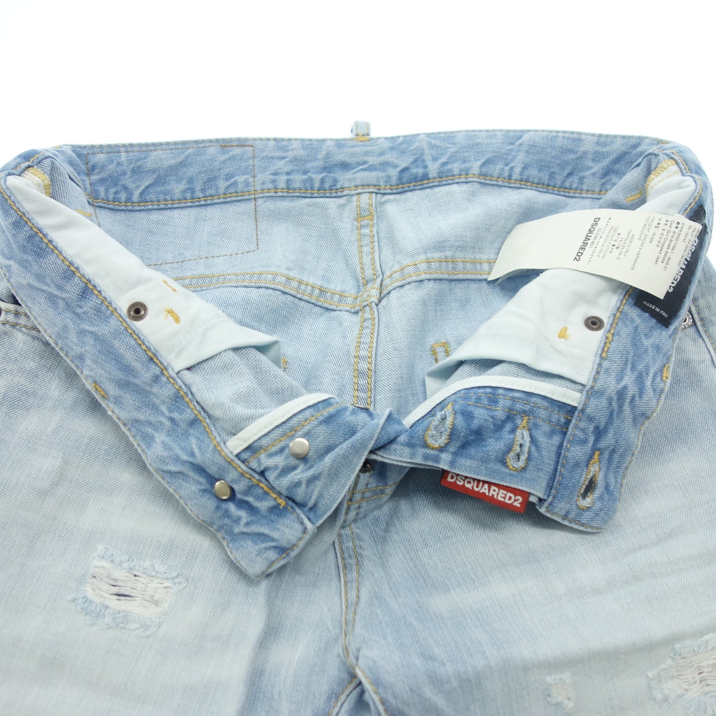 美品◆ディースクエアード デニムパンツ S72LB0495 サイズ38 レディース 水色 DSQUARED2【AFB26】