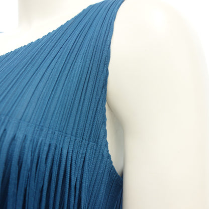 Very good condition ◆ Pleats Please Fringe Dress Women's Blue Size 2 PP71-JH796 PLEATS PLEASE [AFB25] 