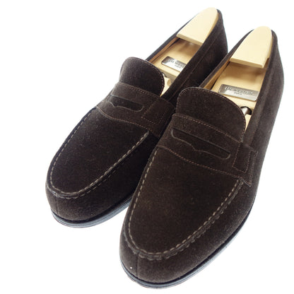 状况良好◆JMWESTON 皮鞋 Signature Loafers 180 男士绒面革棕色 7.5C JMWESTON [LA] 