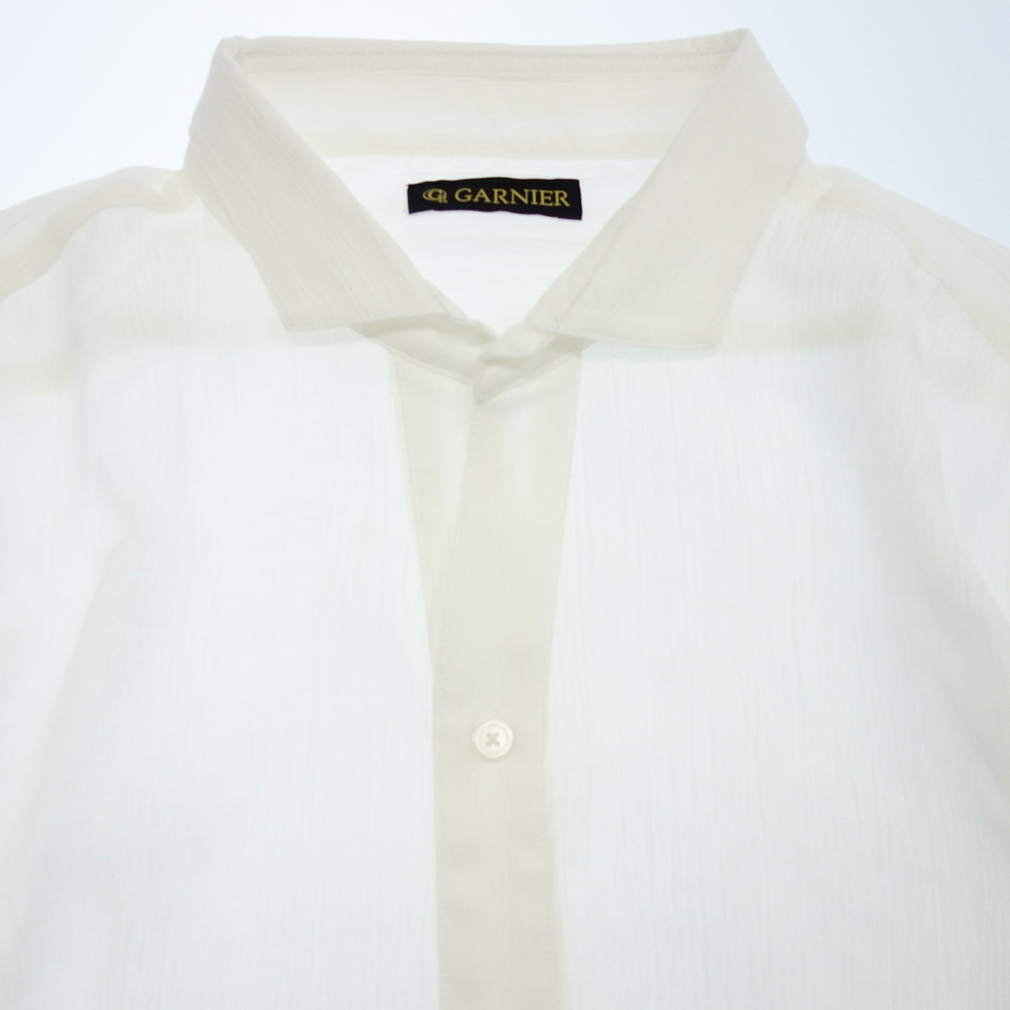 Cutter shirt rayon white Garnier men's L GARNIER [AFB13] [Used] 