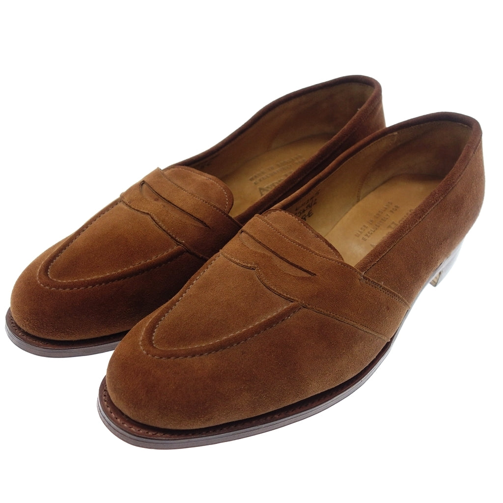 Good Condition◆Tricker's Full Strap Loafer Avon House Custom Made Suede Men's 8E Brown AVON HOUSE by TRICKER'S [LA] 