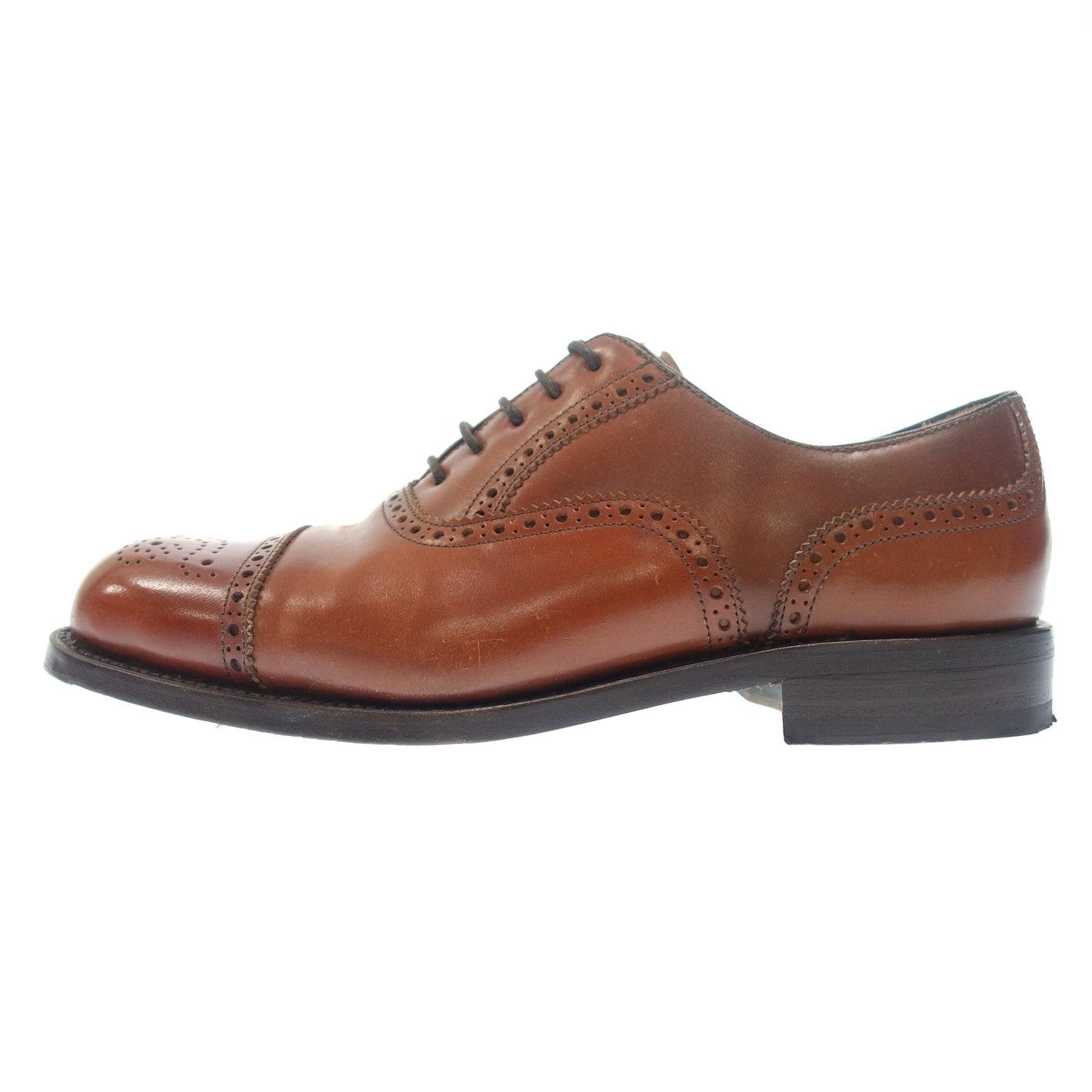 Good condition ◆ Berwick semi-brogue leather shoes 5237 Cordovan inner feather JR sole brown UK6 with box Berwick Premium Grade [LA] 