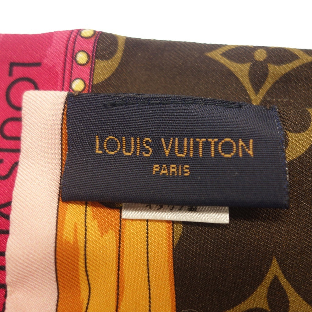 極美品◆ルイヴィトン スカーフ CC0138 M70746 ブラウン系 LOUIS VUITTON【AFI8】