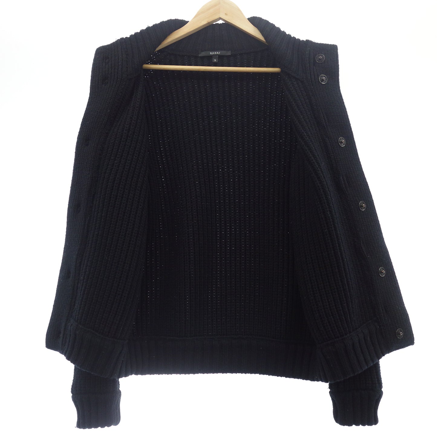 Good condition ◆ Gucci Knit Cardigan Duffle 327504 Men's Black S GUCCI [AFA23] 