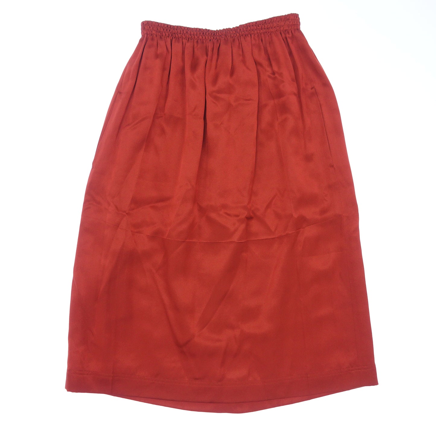 Good condition ◆ Celine skirt Phoebe period pleated silk ladies red size 36 CELINE [AFB45] 