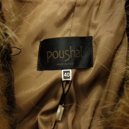 POUSHAL Faux Fur Semi-Long Coat Women's 40 Brown POUSHAL [AFF24] [Used] 