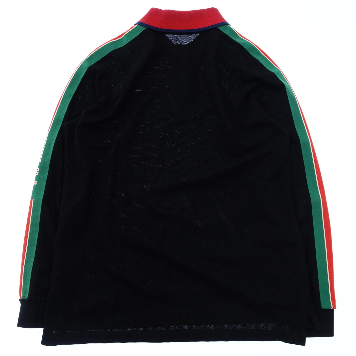 Gucci long sleeve polo shirt tricolor logo 545784 Men's black XL GUCCI [AFB13] [Used] 