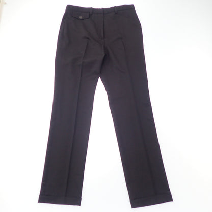 Good condition◆Hermes wool slacks pants Serie button ladies black 36 HERMES [AFB49] 