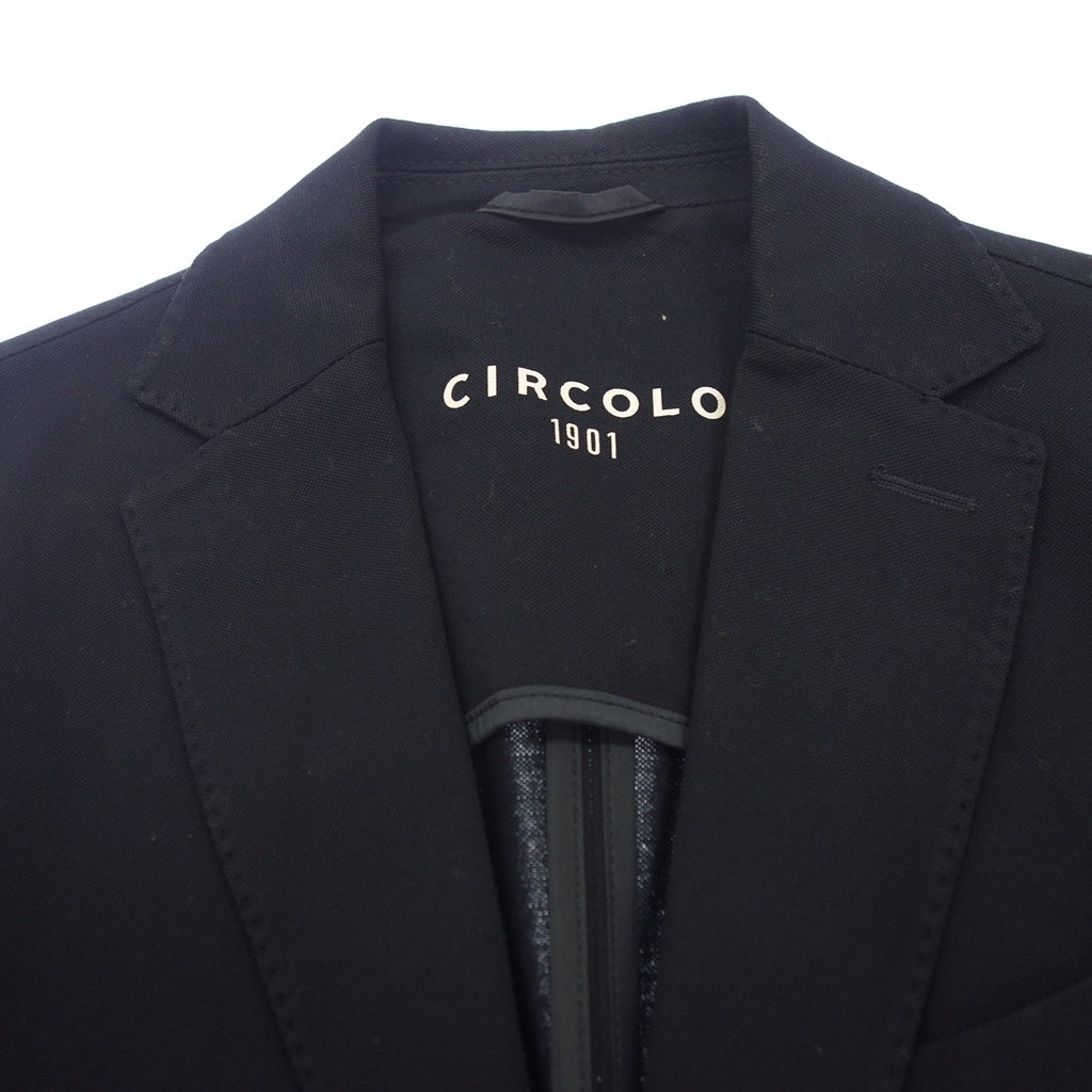 Good Condition◆CIRCOLO Tailored 2B Jacket Jersey Stretch Men's Navy Size 48 CIRCOLO 1901 [AFB53] 