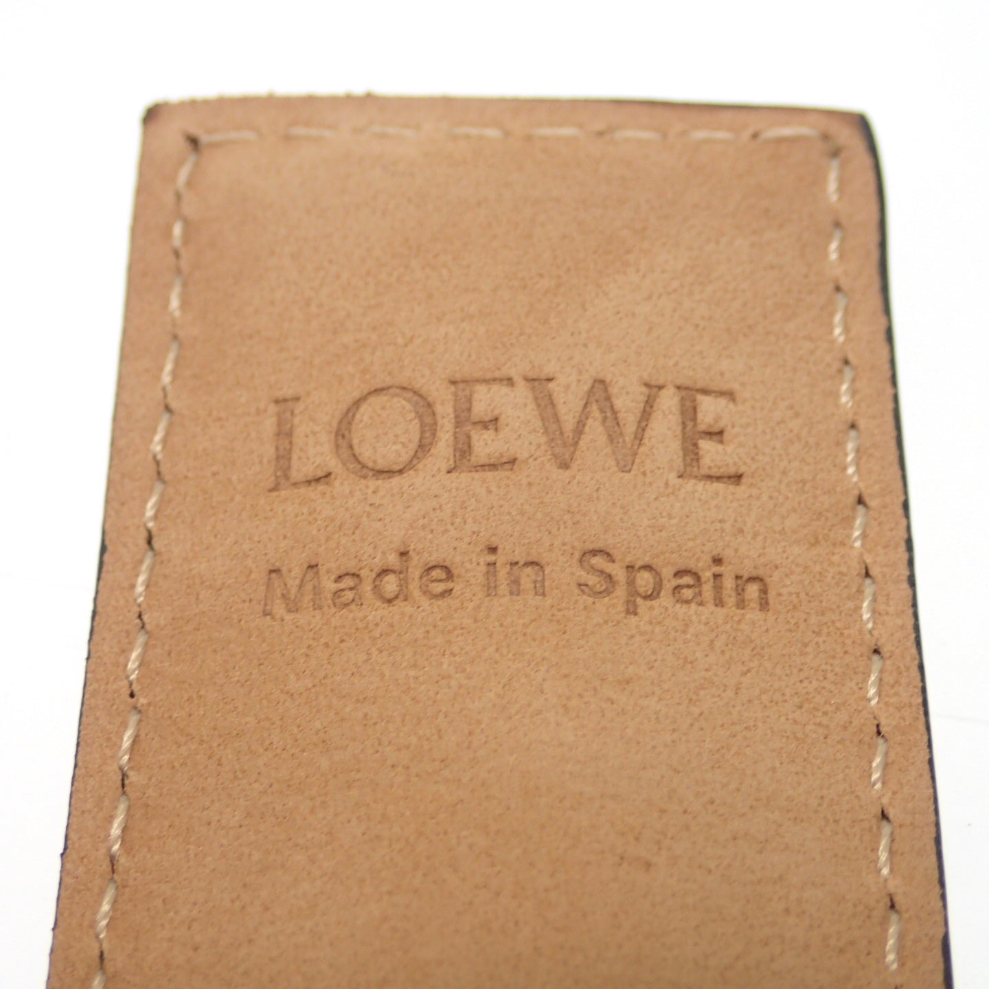 状况非常好 ◆LOEWE 皮革手链 小 Slap Anagram 119.19.336 棕色，带盒子 LOEWE [AFI18] 