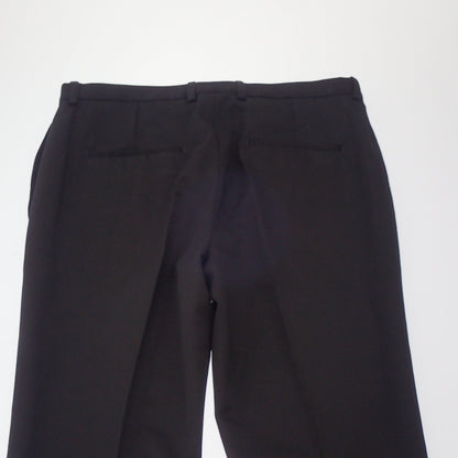 Good condition◆Hermes wool slacks pants Serie button ladies black 36 HERMES [AFB49] 