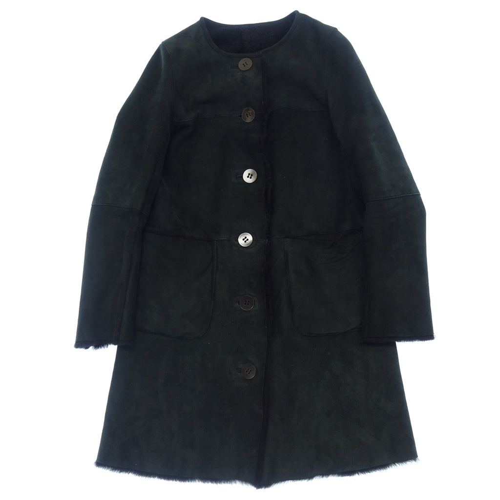 Good condition ◆Genevieve Coat Real Sheepskin Coat Women's Green 1 JENEVIEVE [AFA15] 