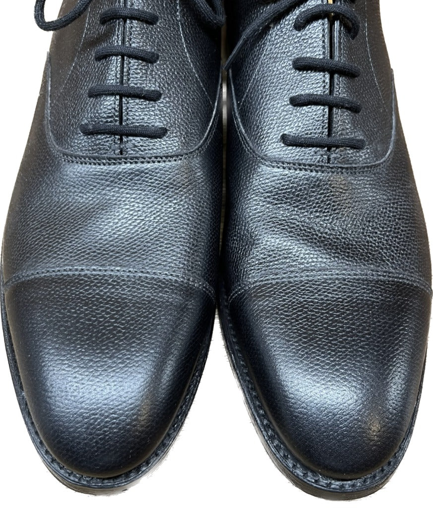 跟新一样◆John Lobb 皮鞋 Straight Tip CITYⅡ Cushbel 小牛皮 UK6E 黑色 JOHNLOBB 