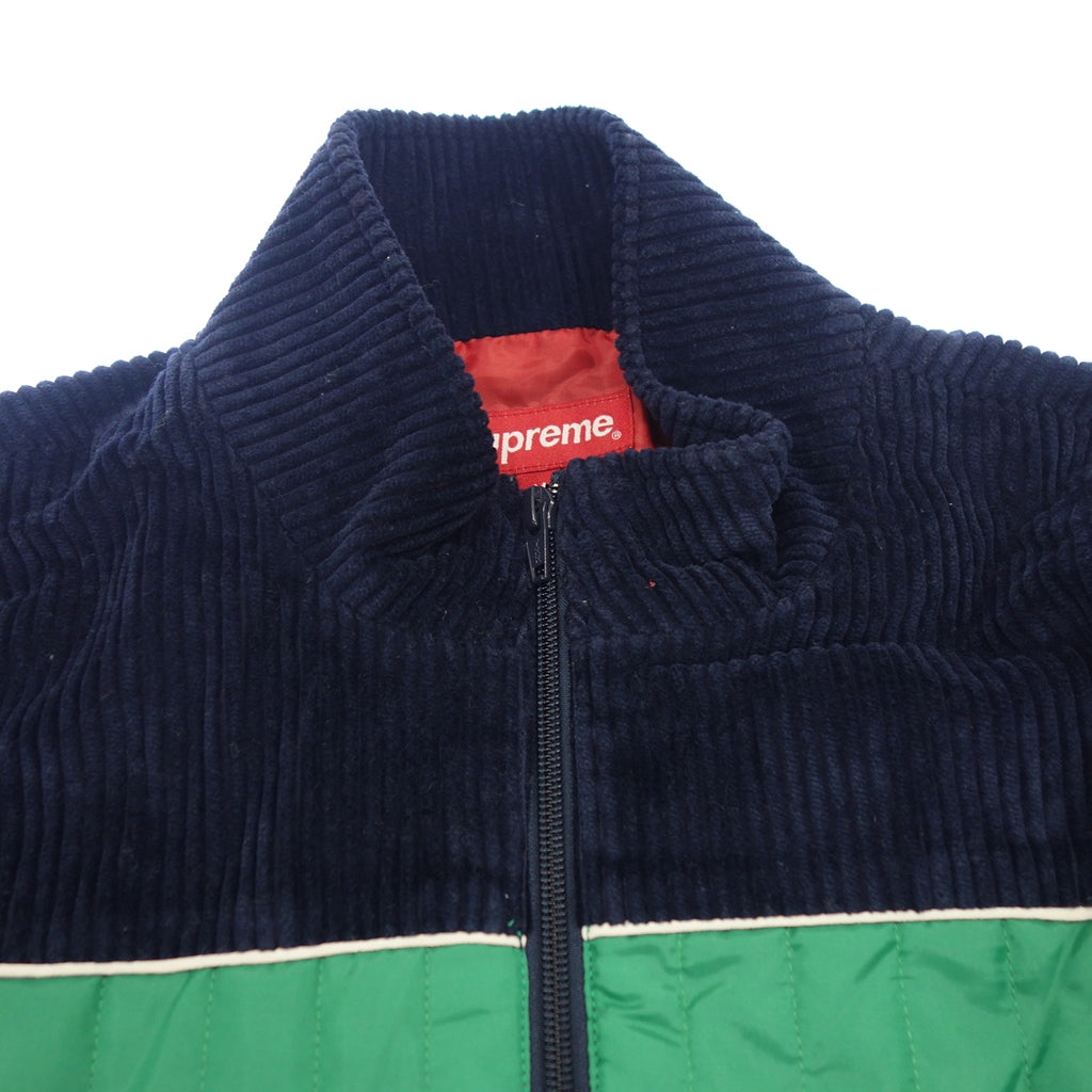 Good Condition ◆ Supreme Ski Jacket Corduroy Half Zip 13AW Men's Size M Navy Supreme [AFB3] 