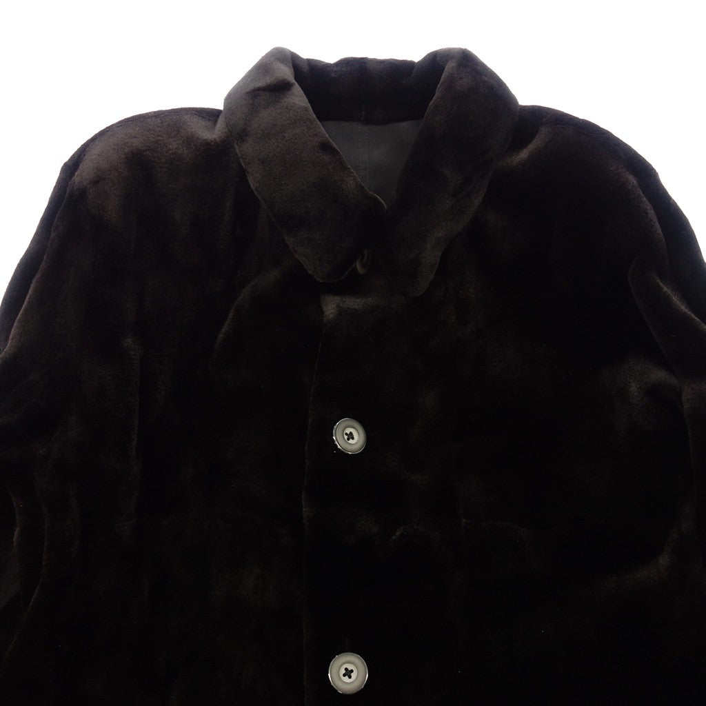 Shared Mink Reversible Long Coat Women's XL Black 7142030 [AFF24] [Used] 