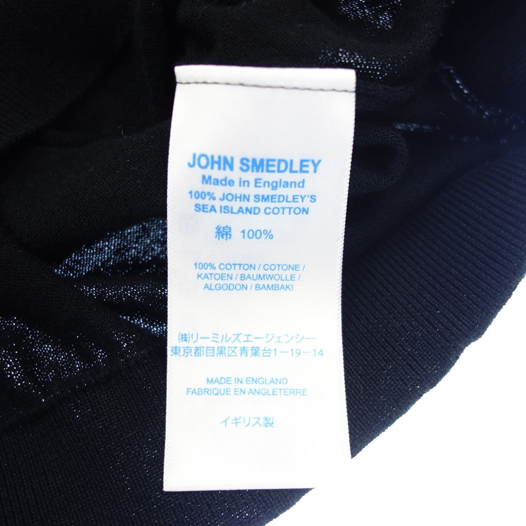 状况良好 ◆ John Smedley Polo 衫棉质男式黑色 M 码 JOHN SMEDLEY [AFB9] 
