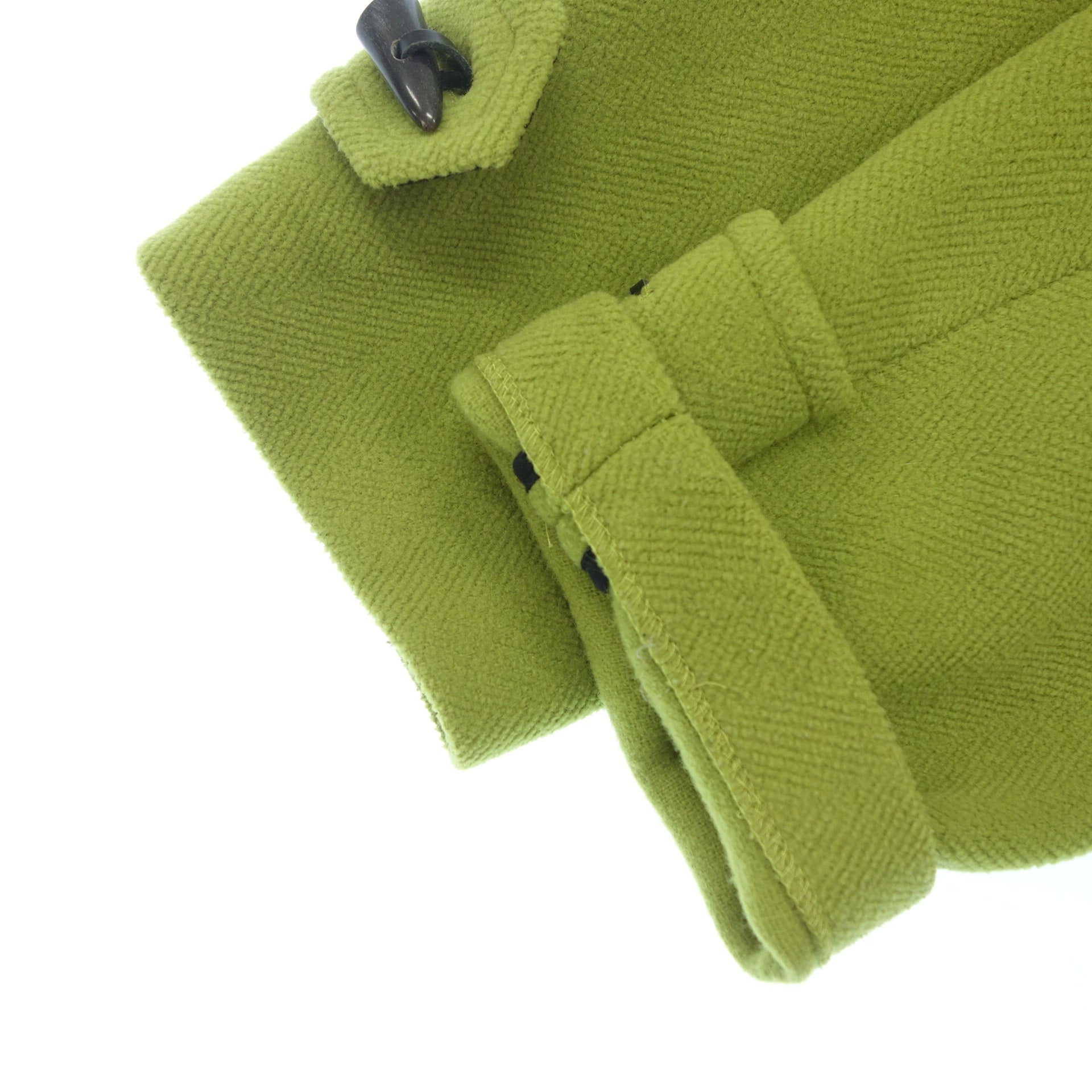 二手◆Burberry London 粗呢大衣 100% 羊毛纽扣 英国制造 女式 绿色 S 码 BURBERRY LONDON [AFA11]