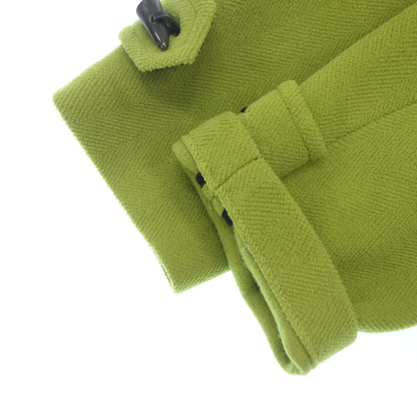 二手◆Burberry London 粗呢大衣 100% 羊毛纽扣 英国制造 女式 绿色 S 码 BURBERRY LONDON [AFA11] 
