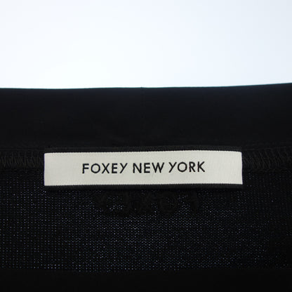 新品同様◆フォクシー ニューヨーク Tシャツ リボン ニット 36331 レディース ブラック系 サイズ40 FOXEY NEW YORK【AFB52】