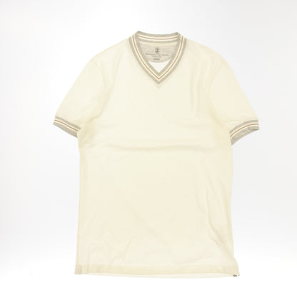 美品◆ブルネロクチネリ Tシャツ Vネック スリムフィット メンズ ホワイト サイズXS BRUNELLO CUCINELLI【AFB16】