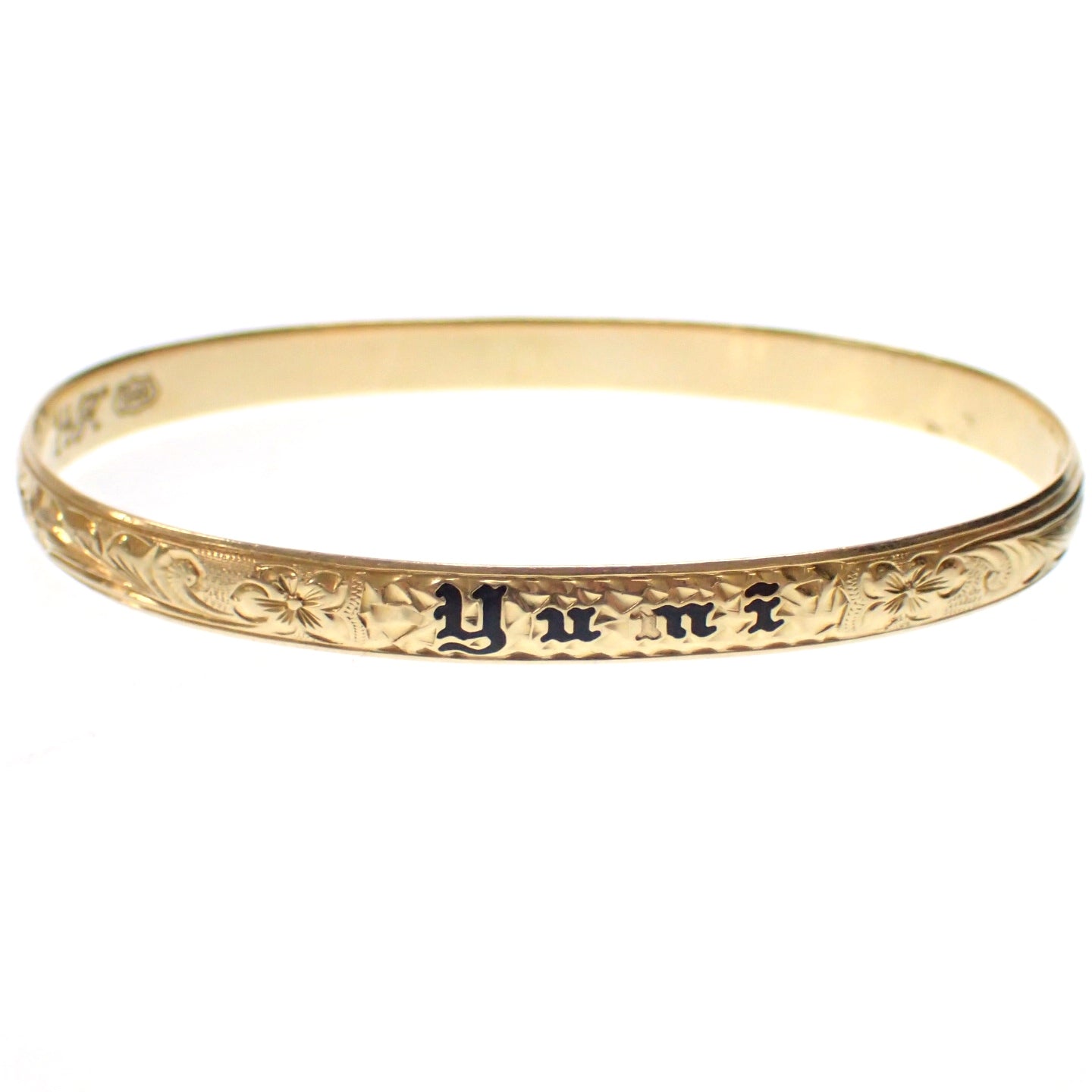 Good condition◆Hawaiian jewelry gold bracelet bangle 14K 15.42g [AFI13] 