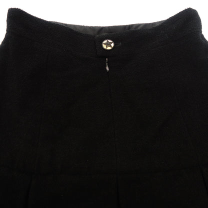 Good condition ◆ CHANEL Flare Skirt Pile Fabric 07A 36 Women's Black CHANEL [AFB43] 