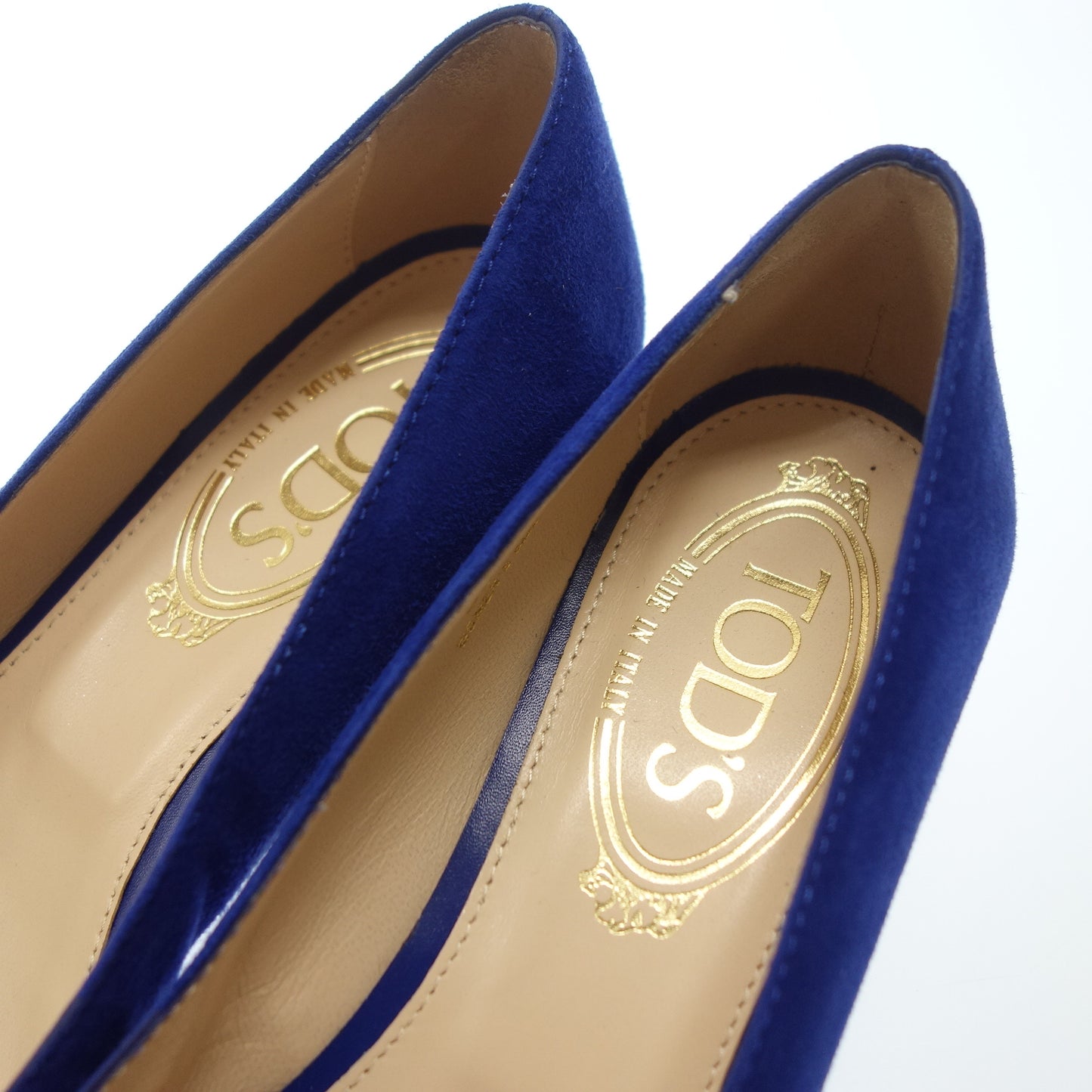 TOD'S Leather Pumps Suede Leather Women's 35 Blue TOD'S [AFD5] [Used] 
