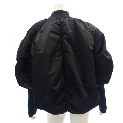 Good Condition◆Diesel Oversized Blouson Bomber Jacket ONLY-THE B/RAVE MA1 Nylon Ladies Size M Black DIESEL [AFA24] 