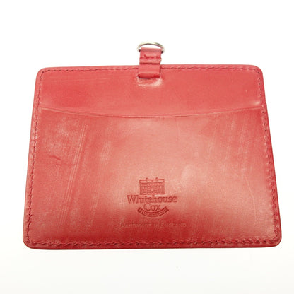 Good Condition◆White House Cox Pass Case Bridle Leather ID Case Red WHITEHOUSE COX [AFI10] 