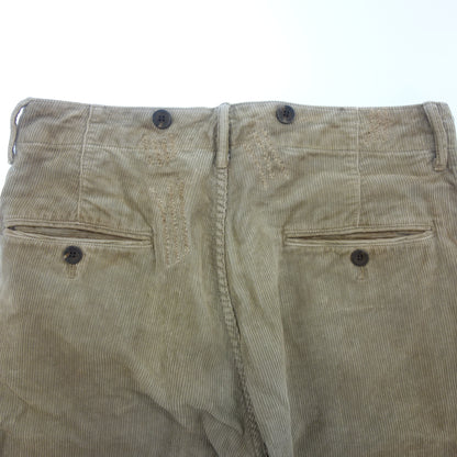 RRL Corduroy Pants with Suspender Buttons Distressed Men's 25 Beige [AFB34] [Used] 