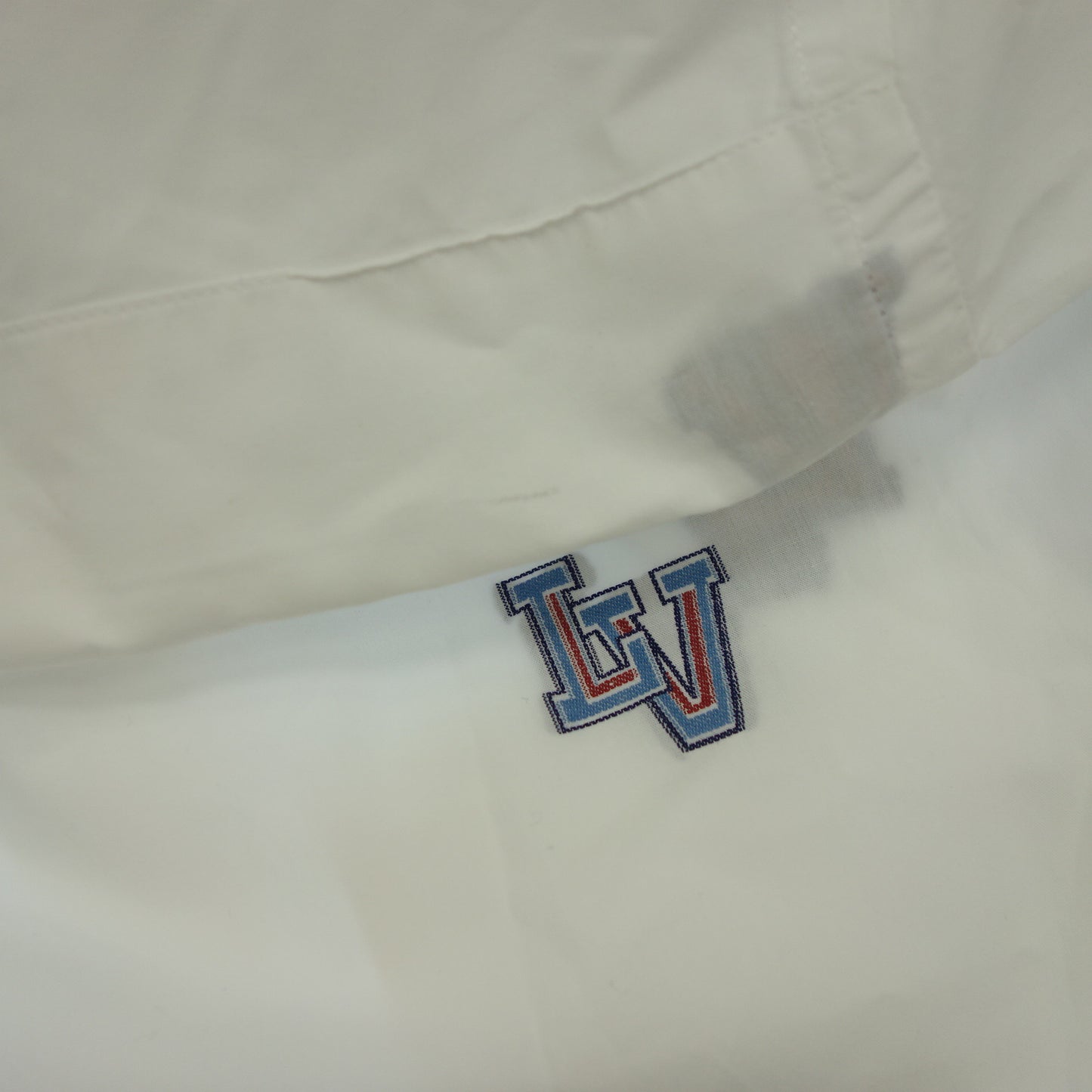 Used ◆Louis Vuitton long sleeve shirt regular fit LV print men's white size M LOUIS VUITTON [AFB37] 