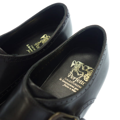 Very good condition◆PEREFETTO Leather Shoes Single Monk 1103 Men's Black 7 PEREFETTO [AFD1] 