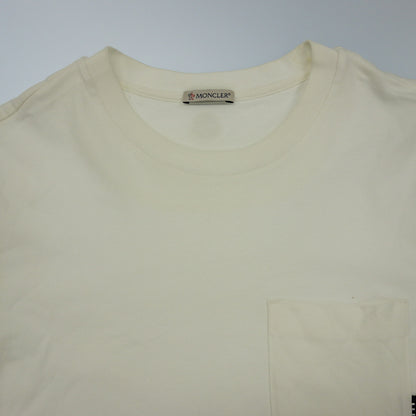 Very good condition◆Moncler T-shirt with pocket cotton 2019 men's size M white MONCLER MAGLIA [AFB3] 
