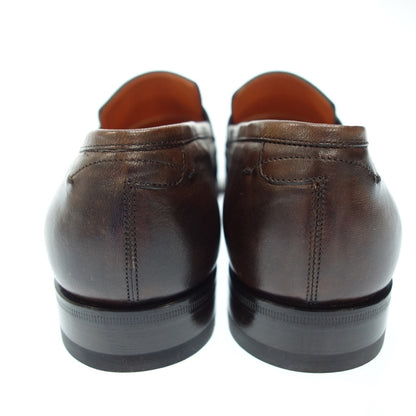 未使用 ◆ Santoni 皮鞋零钱乐福鞋男士棕色 5.5 码 Santoni [LA] 