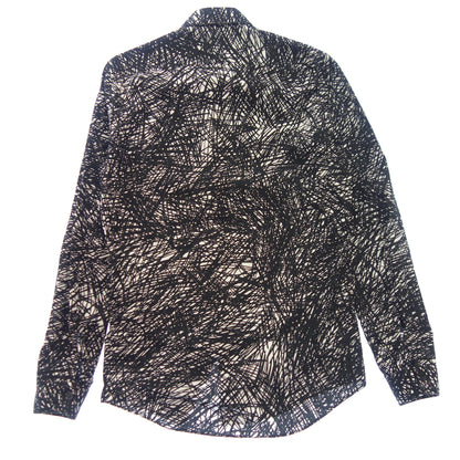 Used ◆ Balenciaga long sleeve shirt all over pattern 301991 men's black 37 BALENCIAGA [AFB11] 