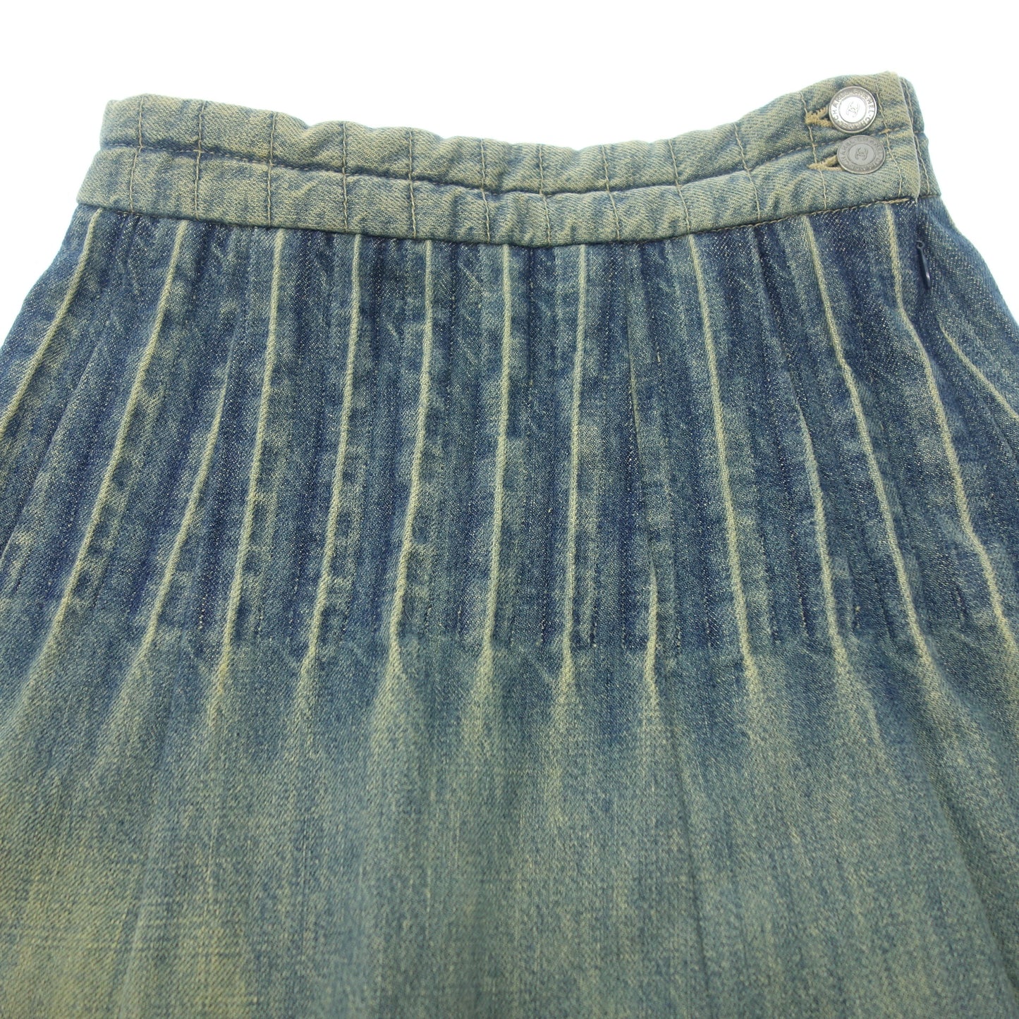 CHANEL denim skirt 00A ladies blue size 38 CHANEL [AFB18] [Used] 