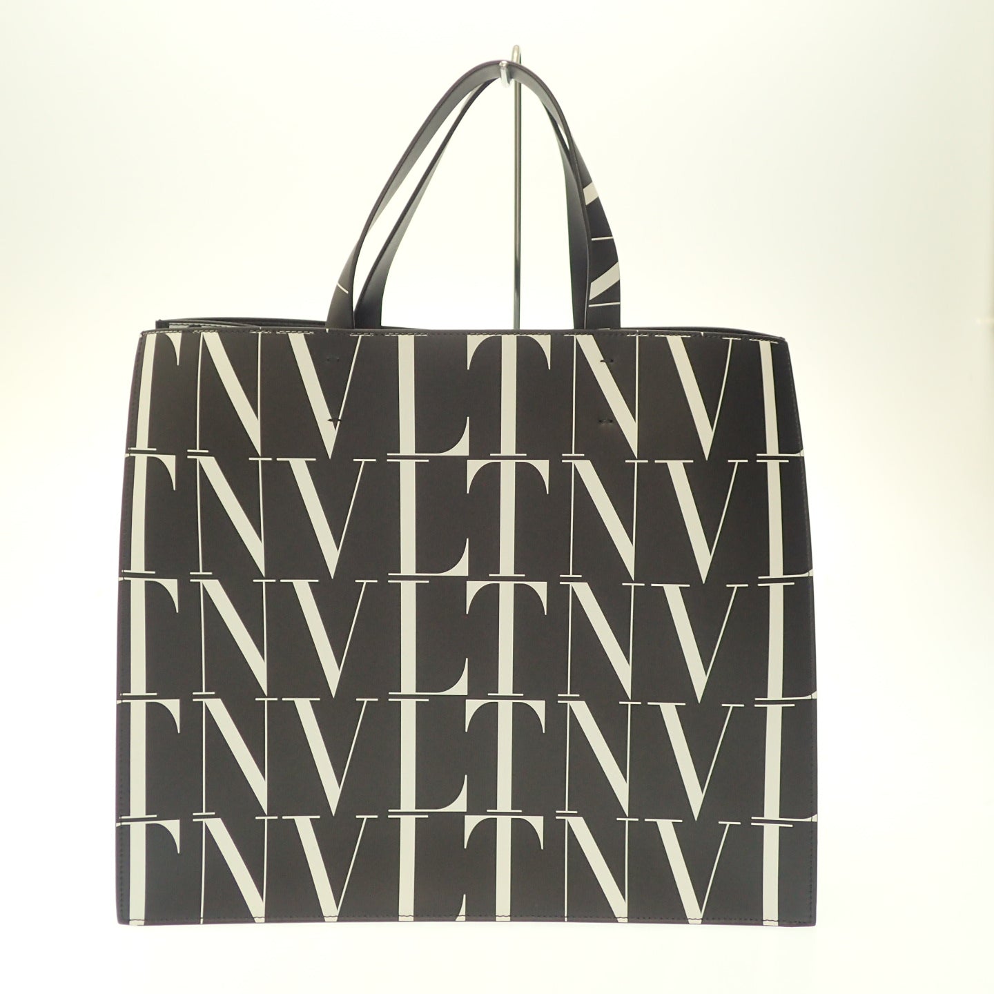 Like new◆Valentino Tote Bag VLTN Logo Times UY2B0963GTC Black VALENTINO [AFE8] 