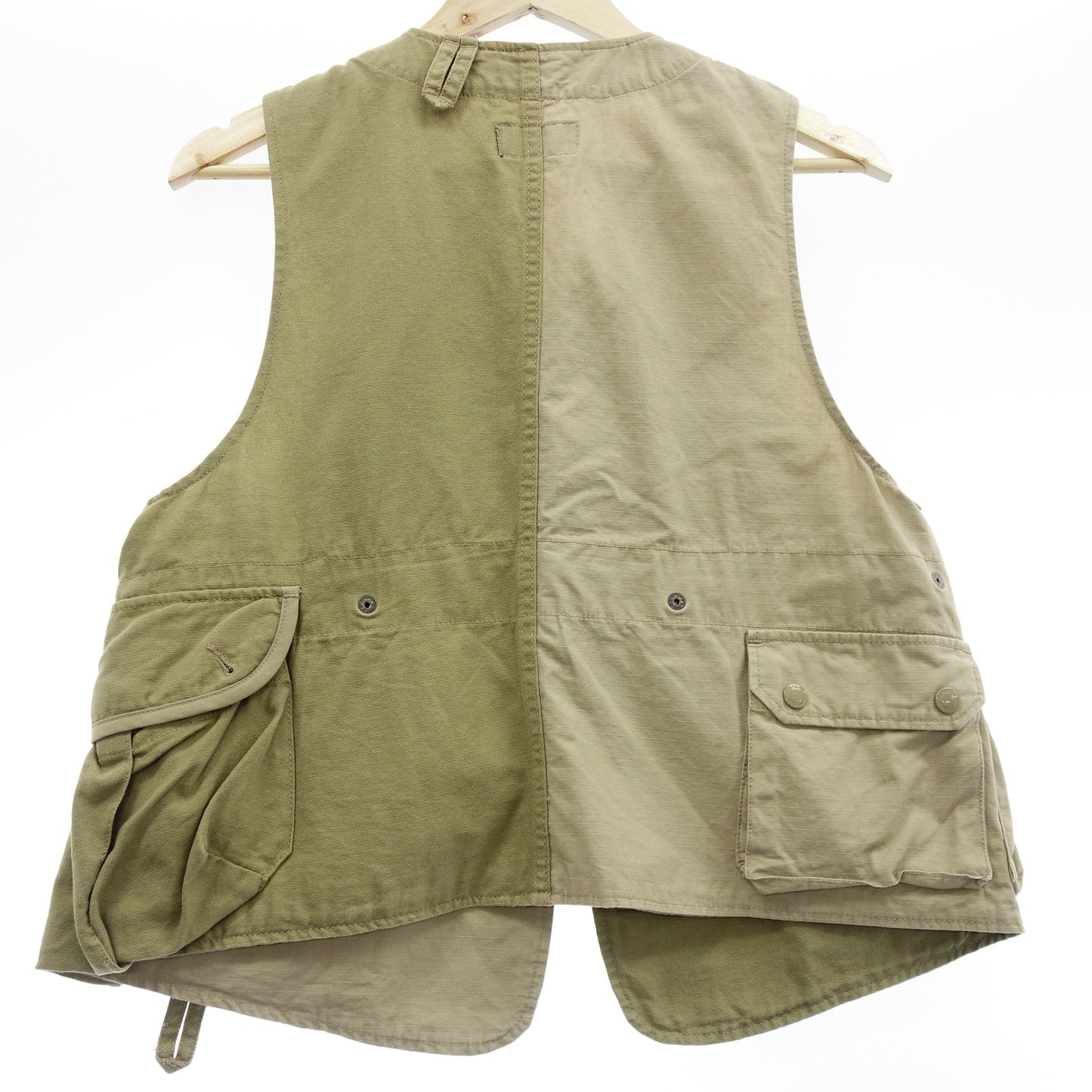 エンジニアードガーメンツ×BEAMS ベスト MILSPO VEST ビームス プラス 別注 メンズ S ベージュ/カーキ ENGINEERED GARMENTS【AFB46】【中古】