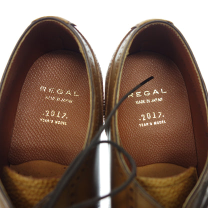 状况非常好 ◆ Regal 皮鞋 wingtip 2017 年款男士棕色 25 REGAL [AFC20] 