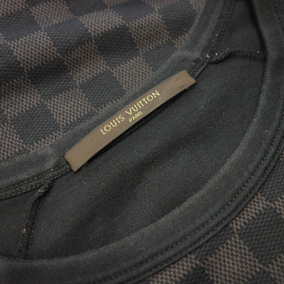 美品◆ルイヴィトン Tシャツ ダミエ 10SS RM101D サイズS メンズ 黒系 LOUIS VUITTON【AFB28】