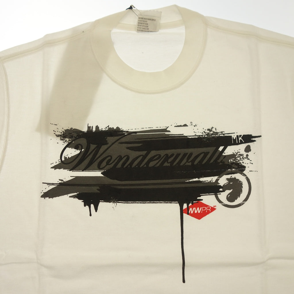 新品同様◆ループウィラー 半袖Tシャツ ワンダーウォールコラボ メンズ サイズM ホワイト LOOPWHEELER【AFB18】