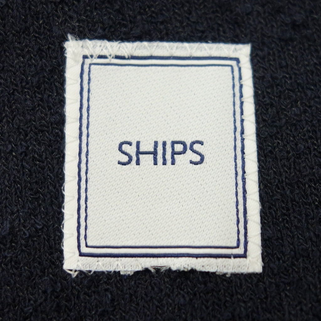 Good Condition ◆ Ships Double Breasted Jacket Cotton Pile Men's Navy SHIPS [AFB48] 