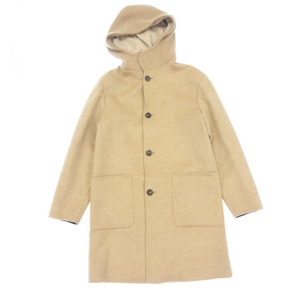 Good condition ◆ Maro Hooded Coat 100% Cashmere Men's Beige Size 50 malo [AFA15] 