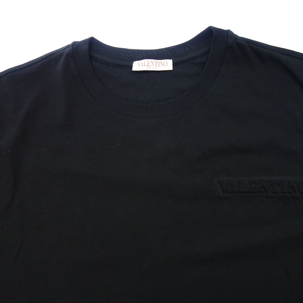 Valentino Short sleeve T-shirt cut and sew cotton XV3MG08Y885 Men's XL black VALENTINO [AFB22] [Used] 