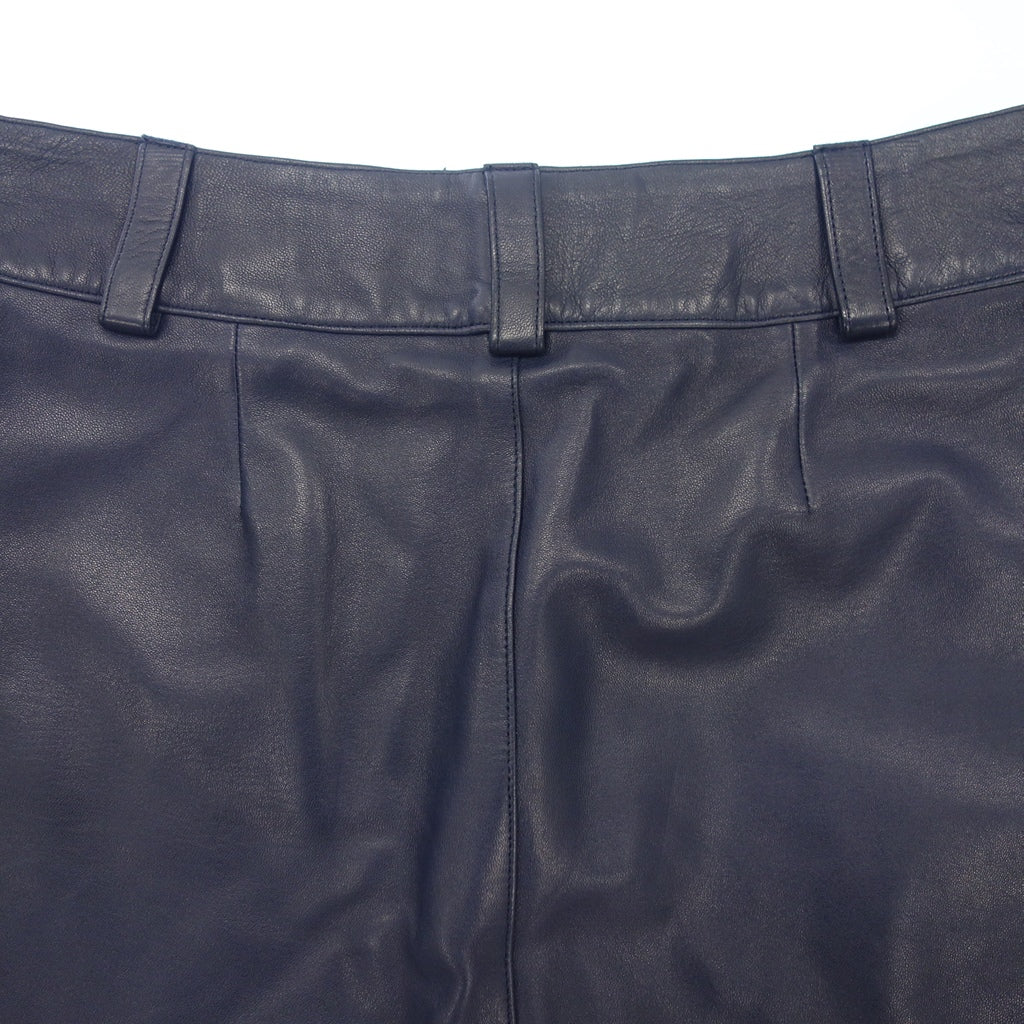 Very good condition ◆ Agnes b. Skirt Leather Women's Size 38 Navy agnes b. [AFB17] 