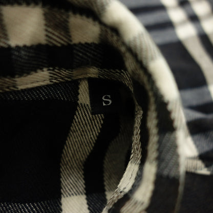 Good Condition◆DIESEL Long Sleeve Shirt Western Check Size S Men's White x Black DIESEL [AFB25] 