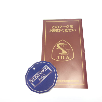 中古◆JRA認証 ノーブランド シャイニークロコダイル ハンドバッグ トートバッグ ブラック JRAタグ付【AFE4】