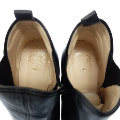 Good condition◆Number TWENTY-ONE short boots ladies black size 24.5 NUMBER TWENTY-ONE [AFD7] 